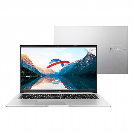 Notebook Asus Vivobook 15 M1502YA-NJ494 - Ryzen 7 7730U, RAM 40GB, SSD 2TB, Radeon RX Vega 8, Tela 15.6" Full HD, Linux - Prata