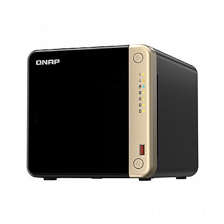 Storage NAS Qnap TS-464-8G - Nuvem Pessoal Privada - 2 x 2.5 GbE - 2 x M.2 Nvme - PCIe - 4 baias SATA