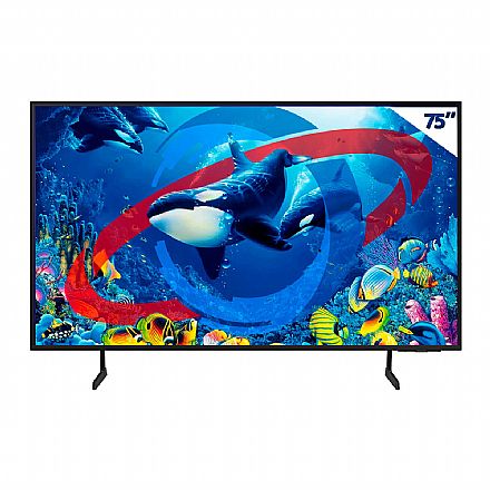TV 75" Samsung UHD UN75DU7700 - Smart TV - 4K Ultra HD - HDR 10+ - Gaming Hub - Wi-Fi e Bluetooth - HDMI / USB