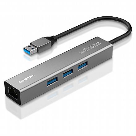 Adaptador USB 3.2 para Gigabit Ethernet - LAN RJ45 - 3 USB 3.2 - Comtac 24129466
