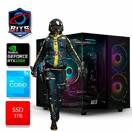 PC Gamer Bits 2025 - Intel Core i3 14100F, 16GB RAM, SSD M2 1TB, RTX 3060 12GB - Windows 11 Pro