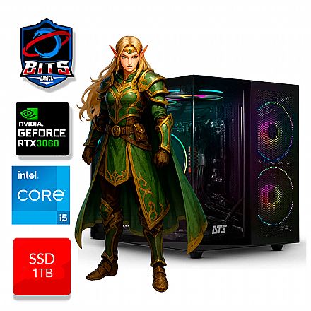 PC Gamer Bits 2025 - Intel Core i5 12400F, 16GB RAM, SSD M2 1TB, RTX 3060 12GB - Windows 11 Pro