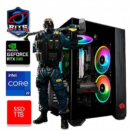PC Gamer Bits 2025 - Intel i9 14900kF, 32GB, SSD 1TB NVMe, Vídeo GeForce RTX 5080 16GB - Windows 11 Professional