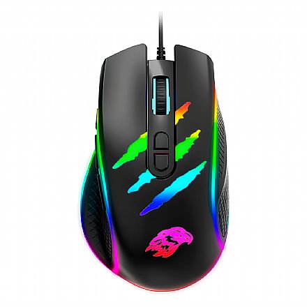 Mouse Gamer K-Mex M538 Garra - 7200dpi - RGB - 6 Botões - Preto - M538US00010CB0X