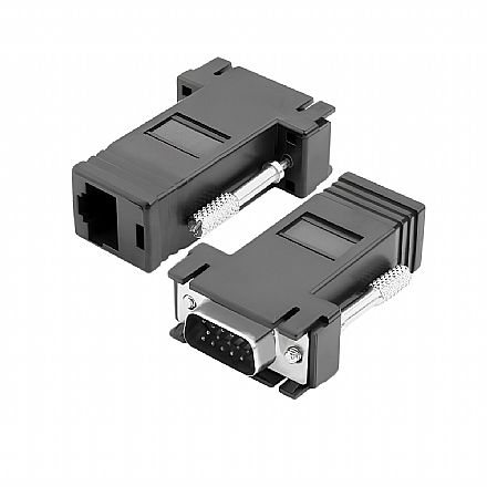 Extensor VGA via Cabo de Rede UTP - VGA para RJ45 - (DB15 M x RJ45 F) - Alcance de até 30 metros