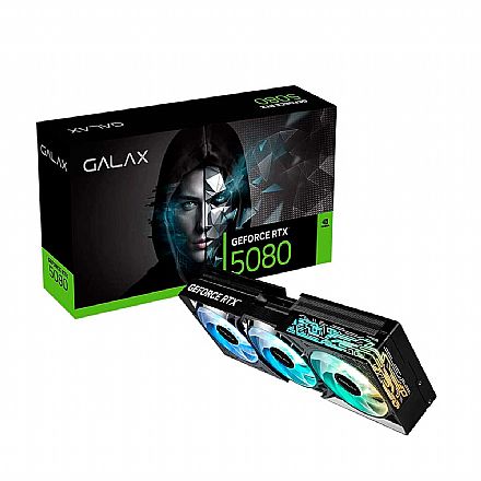 Placa de Vídeo GeForce RTX 5080 16GB GDDR7 256bits - 1-Click OC - DLSS 4 - ARGB- Galax 58NZN6MDBBOC