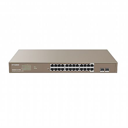 Switch 24 Portas IP-COM G3326P - Gigabit - 2 Portas SFP - Gerenciável - G3326P-24-410W