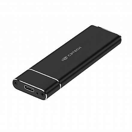 Case para SSD M.2 NVMe - USB-C - Preto - C3Tech CH-M200