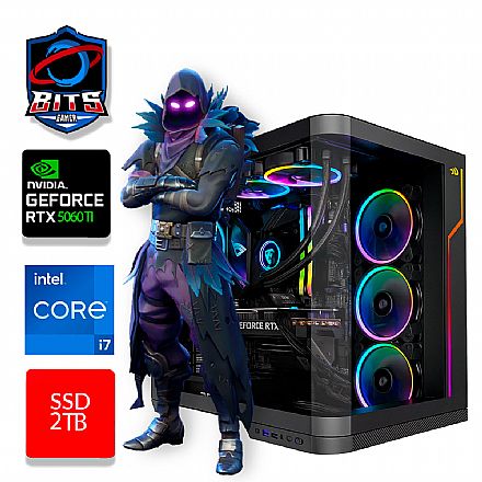 PC Gamer Bits 2025 - Intel i7 14700K, 32GB, SSD 2TB NVMe, Vídeo GeForce RTX 5060TI 8GB - Windows 11 Professional
