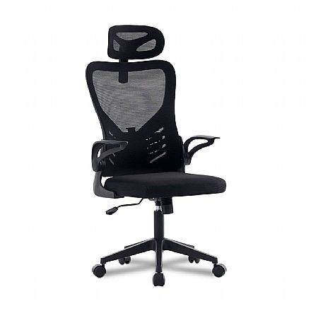 Cadeira de Escritório Goldentec Executiva - Ergonômica - Suporte Lombar - Sistema Relax - Preta - 66042