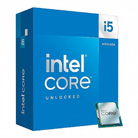 Intel® Core i5 14600KF - LGA 1700 - 3.5GHz (Turbo 5.3 GHz) - Cache 24MB - 14ª Geração - BX8071514600KF