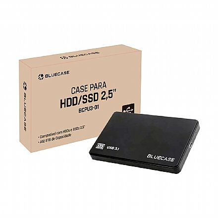 Case para HD SATA 2.5" Bluecase - USB 3.0 - BCPU3-01