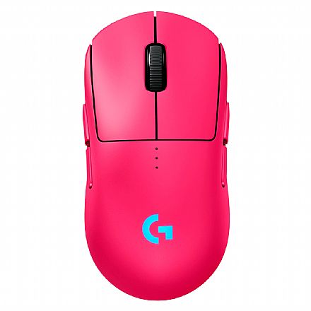 Mouse Gamer Sem Fio Logitech G Pro 2 LightSpeed - 32.000dpi - RGB - Sensor HERO 2 - Receptor USB - Magenta - 910-007308