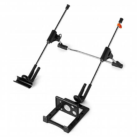 Suporte para Notebook Ergonômico - Ajustável - com Organizacionais - Preto - Mutabis