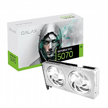Placa de Vídeo GeForce RTX 5070 12GB GDDR7 192bits - 1-Click OC White - DLSS 4 - Galax 57NON7MDBSWH