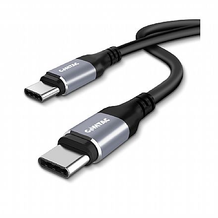 Cabo USB-C - 1 metro - Carregamento Rapido - 100W - Preto - Comtac 20129478