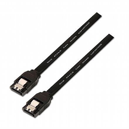 Cabo SATA 3 - 6 Gb/s - 50cm - Preto