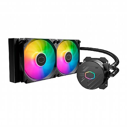 Water Cooler MasterLiquid 240 Core II ARGB - (AMD / Intel) - Preto - Cooler Master MLW-D24M-A18PA-R1