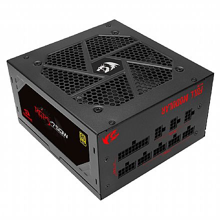 Fonte 750W Redragon GC-PS006-1 - PFC Ativo - Eficiência 90% - 80 PLUS® Gold - Full Modular