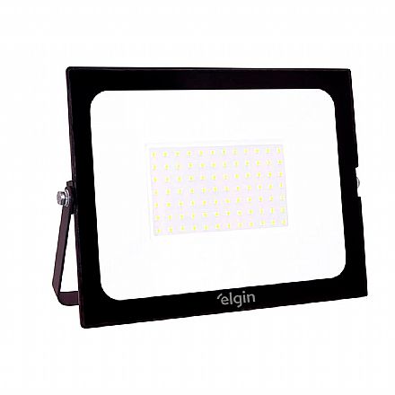 Projetor LED 100W Elgin - Bivolt - Cor 6500K Branco Frio - 8.000 Lumens - Preto