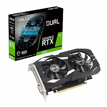 Placa de Vídeo GeForce RTX 3050 6GB GDDR6 96bits - Dual - Asus - 90YV0K61-M0NA00