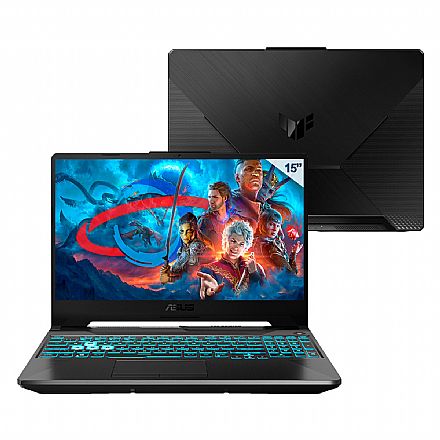 Notebook Asus TUF Gaming FA506NFR-HN069 - AMD Ryzen 7 7435HS, RAM 8GB, SSD 512GB, GeForce RTX 2050, Tela 15" 144Hz Full HD, Linux - Graphite Black