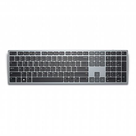 Teclado sem Fio Dell Pro Plus - 2.4GHz e Bluetooth - Padrão US - KB700-GY-R-BPOR