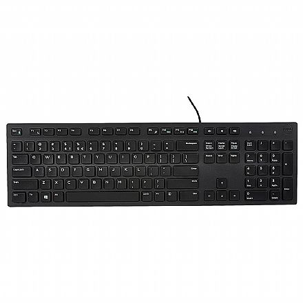 Teclado USB Dell KB216 - Padrão US - Teclas Multimídia - KB216-BK-US