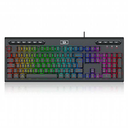 Teclado Gamer Redragon Aditya - ABNT2 - Iluminação RGB - Full Size - Preto - K513-RGB PT