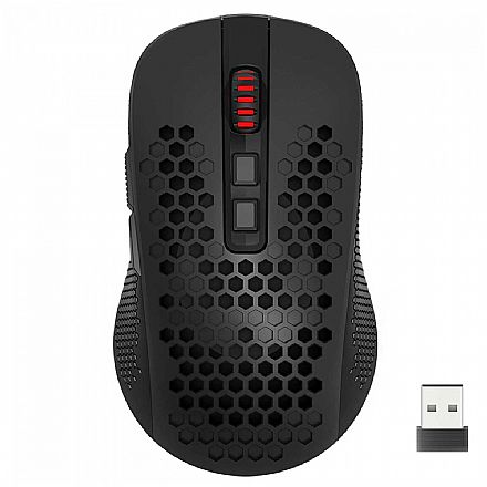 Mouse Gamer Sem Fio Redragon Hana - 2.4GHz - 7200dpi - Sensor PAW 3104 - Iluminação RGB - Preto - M694-RGB