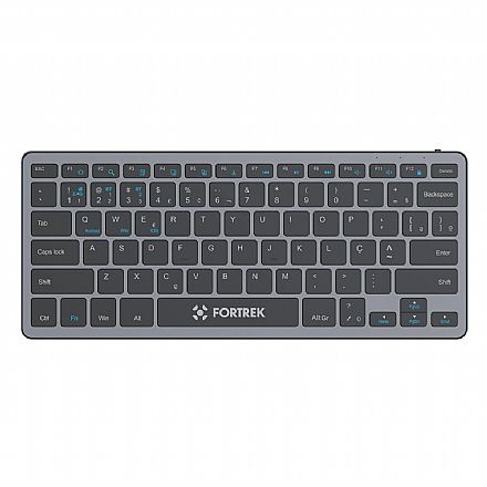Teclado sem Fio Fortrek Office KB11 - Bluetooth ou 2.4GHz - ABNT2 - Formato TKL - Cinza - 84454
