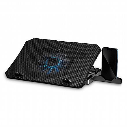 Suporte para Notebook GT com Cooler - 2 portas USB - Suporte para Celular - Goldentec SNG17 2