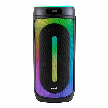 Caixa Amplificada Amvox Festa II - 1600W RMS - Bluetooth, USB e SD - TWS - Bivolt - Efeitos LED - Bateria até 4h - ACA 1601