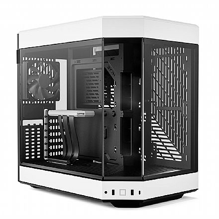 Gabinete Gamer Aquário Hyte Y60 - Cabo Riser - 3 Coolers 120mm Inclusos - E-ATX - Preto e Branco - CS-HYTE-Y60-BW