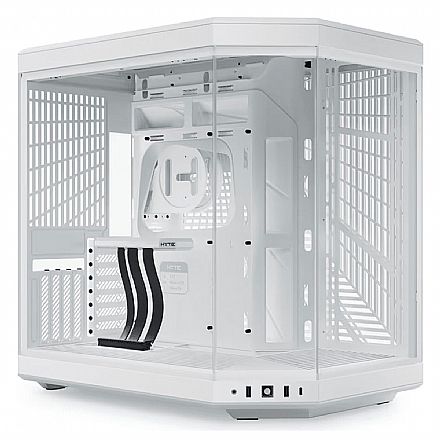 Gabinete Gamer Aquário Hyte Y70 - Até 10 Fans - Cabo Riser Incluso - E-ATX - Branco - CS-HYTE-Y70-WW