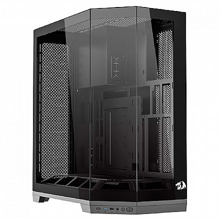 Gabinete Gamer Aquário Redragon Edge - Vidro Temperado - Design Torre - ATX - Preto - CA-608B