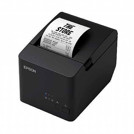 Impressora Térmica de Etiquetas Epson TM-T20X-II - USB e Serial - Para Cupom Fiscal Eletrônico, Extrato, Recibo, Senha de Atendimento - C31CL45011