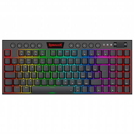 Teclado Mecânico Gamer Redragon Yi - ABNT2 - Formato TKL - RGB Chroma - Switch Brown - Preto - K625P-KB (PT-BROWN)