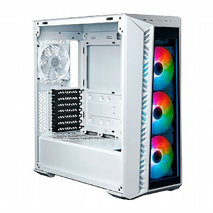 Gabinete Gamer Cooler Master Maxterbox MB520 - Vidro Temperado - 4 Coolers ARGB Inclusos - ATX - Branco - MB520-WGNN-S01