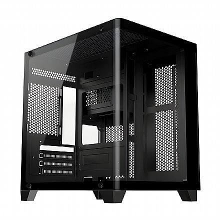 Gabinete Gamer Aquário K-Mex L4RE - Vidro Temperado - Micro-ATX - Preto - CGL4RERH001CB0X