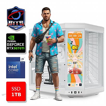 PC Gamer Bits White 2026 - Intel i9 14900K, 32GB, SSD 1TB NVMe, Vídeo GeForce RTX 5070TI 16GB - Windows 11 Professional