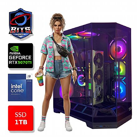 PC Gamer Bits Vortex 2026 - Intel i9 14900K, 32GB, SSD 1TB NVMe, Vídeo GeForce RTX 5070TI 16GB - Windows 11 Professional