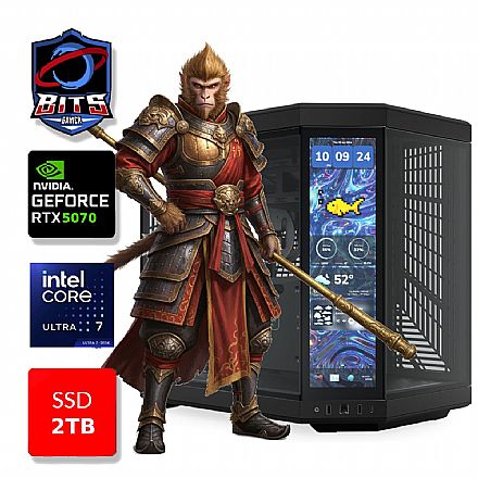 PC Gamer Bits 2026 - Intel Ultra 7 265k, 64GB, SSD 2TB NVMe, Vídeo GeForce RTX 5070 12GB - Windows 11 Professional