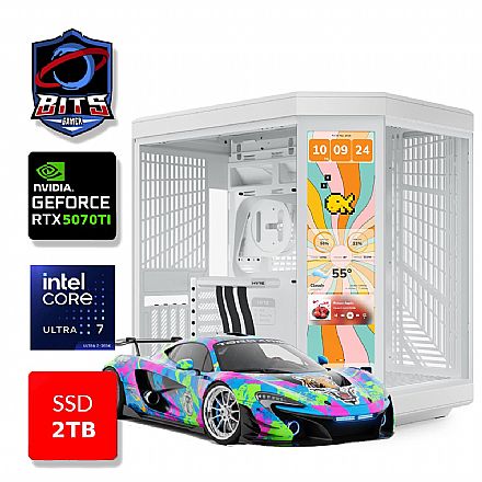 PC Gamer Bits White 2026 - Intel Ultra 7 265k, 64GB, SSD 2TB NVMe, Vídeo GeForce RTX 5070TI 16GB - Windows 11 Professional