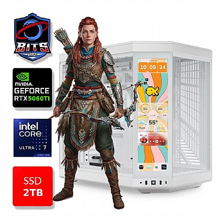 PC Gamer Bits White 2026 - Intel Ultra 7 265k, 64GB, SSD 2TB NVMe, Vídeo GeForce RTX 5060TI 16GB - Windows 11 Professional
