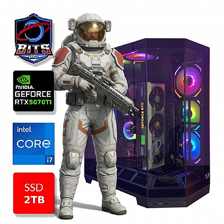 PC Gamer Bits Vortex 2026 - Intel i7 14700F, 64GB, SSD 2TB NVMe, Vídeo GeForce RTX 5070TI 16GB - Windows 11 Professional