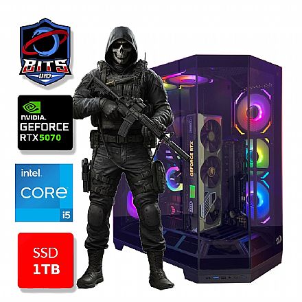 PC Gamer Bits Vortex 2026 - Intel I5 14400F, 32GB, SSD 1TB NVMe, Vídeo GeForce RTX 5070 12GB - Windows 11 Professional