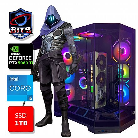 PC Gamer Bits Vortex 2026 - Intel i5 14400F, 32GB, SSD 1TB NVMe, Vídeo GeForce RTX 5060TI 16GB - Windows 11 Professional