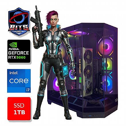 PC Gamer Bits Vortex 2026 - Intel i7 14700F, 64GB, SSD 1TB NVMe, Vídeo GeForce RTX 5060 8GB - Windows 11 Professional