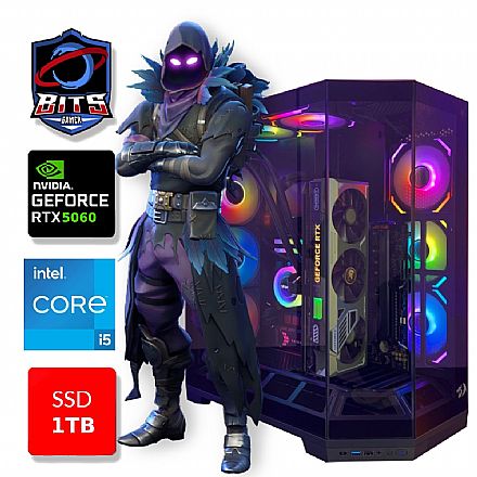 PC Gamer Bits Vortex 2026 - Intel i5 14400F, 32GB, SSD 1TB NVMe, Vídeo GeForce RTX 5060 8GB - Windows 11 Professional